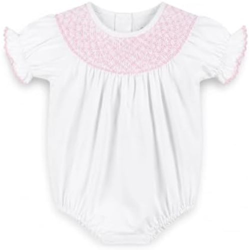 Lil cactus Baby Girls Smocked Bubble Romper Boutique Cotton One Piece Infant Toddler Outfit