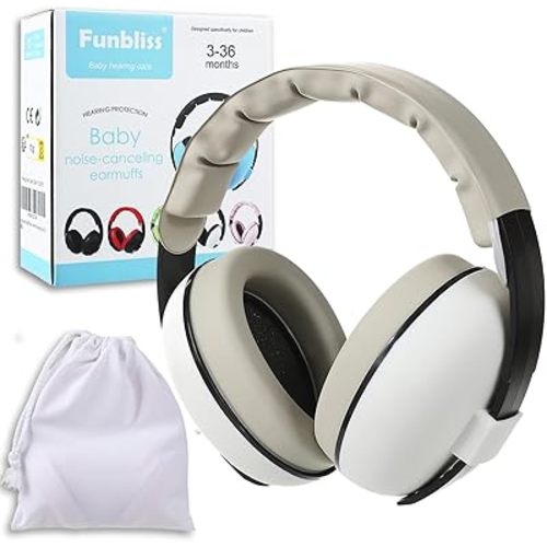 Funbliss Infant Ear Protection, White