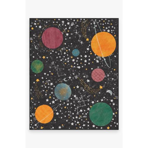 Outer Space Black Flatwoven Rug | Ruggable US