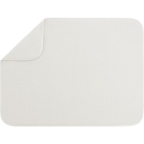 S&T INC. Dish Drying Mat, 18" x 24", XL, Cream