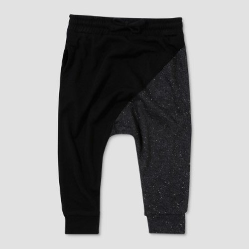Baby Boys' Afton Street Colorblock Slouchy Fit Jogger Pants - Black 6-9M