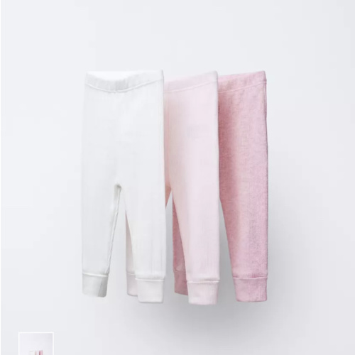 THREE-PACK OF RIBBED LEGGINGS - Pink | ZARA United States