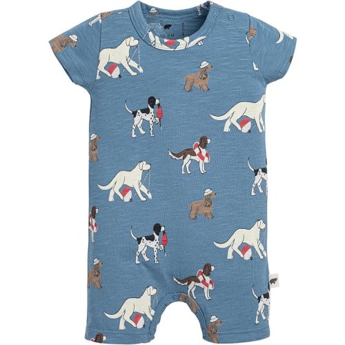 monica + andy Slub Shorty Romper, 100% Organic Baby Clothes for Boys, Sizes For Preemie, Newborn & Infant