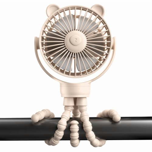 fan, Rechargeable Portable Fan, 360°Rotatable, 3-Speed, Stroller Fan, Flexible Tripod for Treadmill, Golf Cart, Bike, car, Ideal for Beach, Camping, Outdoor