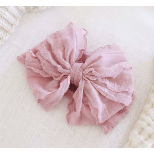 Large Ruffle Knit Bow in Sweet & Simple | Caden Lane