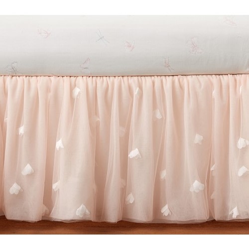 Monique Lhuillier Ethereal Tulle Crib Skirt - Blush Pink
