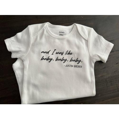 Justin Bieber Baby Bodysuit, Pop Music Fan, New Mom Gift