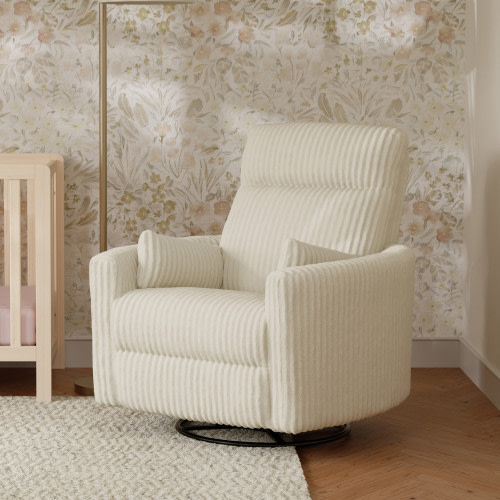 daVinci Atlas Manual Swivel Recliner - Cozy Cream Corduroy