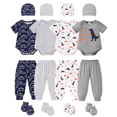 Baby Layette Sets Unisex Newborn Baby Boys Girls Essentials Gift Set 16-Piece Infant Baby Outfit Clothes