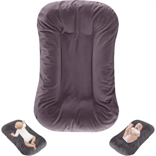 Baby Lounger for Newborn, Portable Breathable Baby Nest for Babys 0-12 Months for Home and Travel - Dark Gray