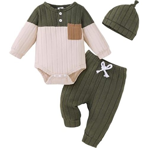 Renotemy Newborn Baby Boy Clothes Winter Outfit Essentials Preemie-12Months