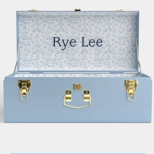 Petite Trunk - Light Blue - Petites at Play /Embroidery