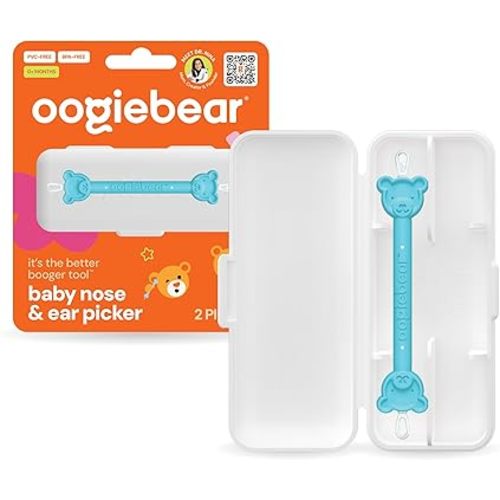 oogiebear - Nose and Ear Gadget. Safe, Easy Nasal Booger and Ear Wax Remover for Newborns, Infants and Toddlers. Dual Earwax and Snot Remover. Aspirator Alternative