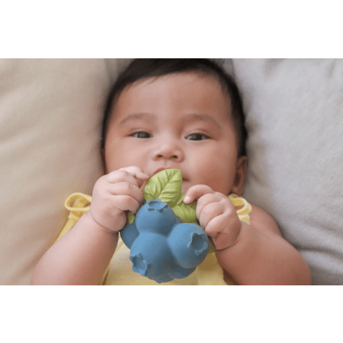 Jerry the Blueberry - Natural Rubber Baby Teether & Bath Toy