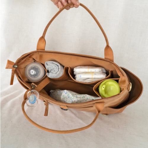Leather Diaper Bag Convertible Tote-to-Backpack