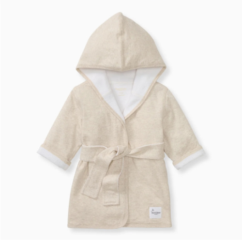 Organic Cotton Knit Terry Hooded Robe