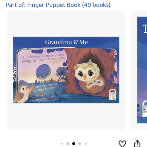 Grandma & Me Children's Finger Puppet Board Book, Ages 1-4