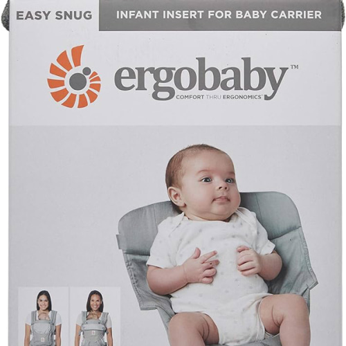 Ergobaby Easy Snug Infant Insert, Grey, Premium Cotton
