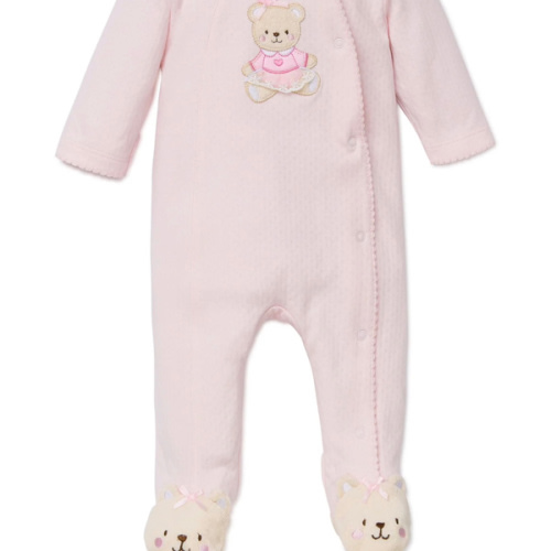 Pink Bear Footed One-Piece