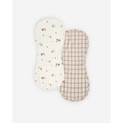 Burp Cloth, 2 Pack Woodland, Rustic Plaid