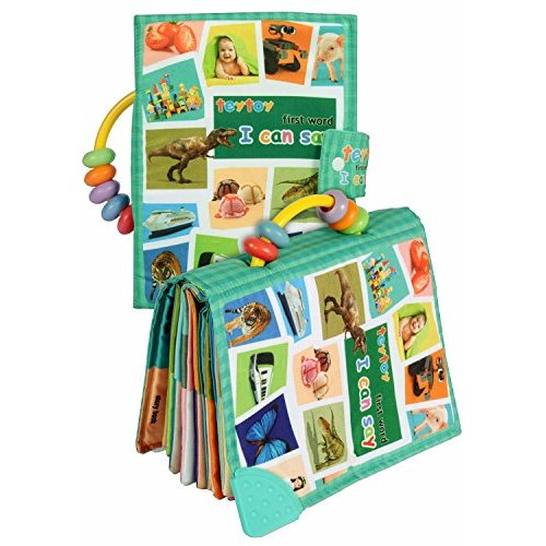 TEYTOY Baby Toy Soft Infant Activity Baby Toys, My First Word Book to Knowing The World