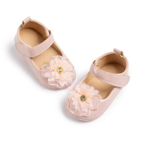 Meckior Infant Baby Girls Soft Sole Bowknot Princess Wedding Dress Mary Jane Flats Prewalker Newborn Light Baby Sneaker Shoes