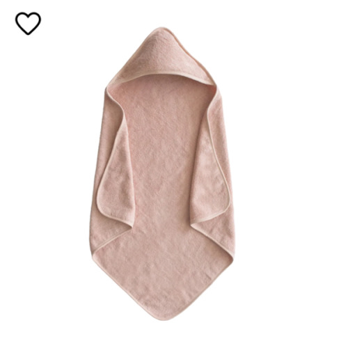 MUSHIE Organic Cotton Baby Hooded Towel - Blush