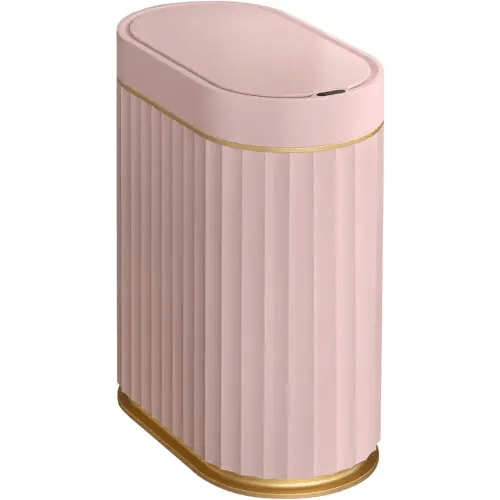 ELPHECO Sensor Trash Can 2 Gallon Waterproof Motion Sensor Trash Can, Automatic Bathroom Trash Bin, Slim Garbage Can for Dorm Room(Pink, 2 Gallon)