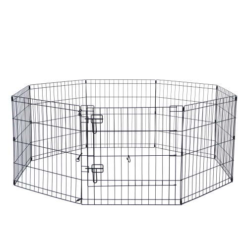 Max & Marlow Portable Dog Playpen, 8-Panel Metal Dog Fence, Indoor & Outdoor Use, Customizable, 24" Height
