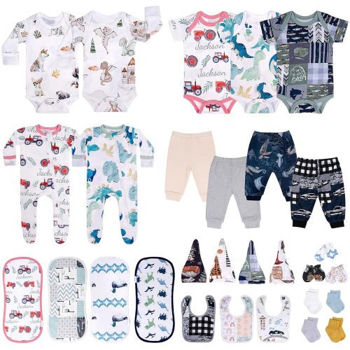 Baby Layette Gift Set for Boys, 30 Piece Set, Newborn to 6 Months Baby Boy Clothes, Baby Sets for Newborn Essentials