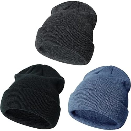 YMYDYFC Baby Beanie 3Pack Toddler Beanie Infant Knit Hat Baby Winter Hats for Boy Girl Winter Clothes Warm Knit Cap 0-6Years