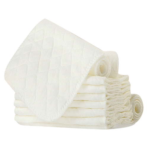 Miqool Newborn Infant Baby Muslin Burp Cloths, Pack of 10 - Absorbent Cotton Baby Washcloths - Soft, Safe & Gentle Baby Burp Cloths for Boys & Girls, White