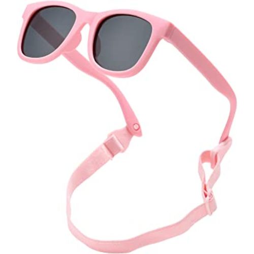 COASION Bendable Flexible Polarized Newborn Baby Sunglasses with Strap for Infant Boys Girls Age 0-12 Months CA8042