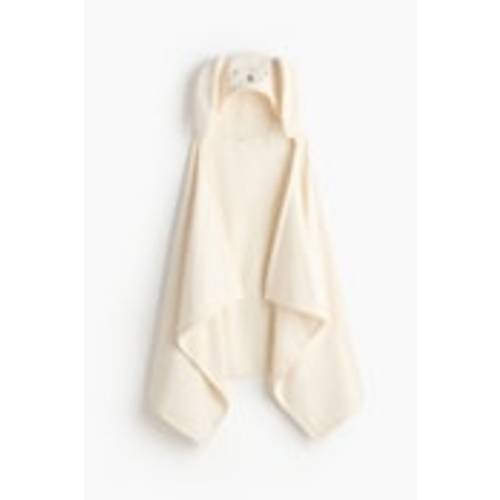Hooded Bath Towel - Natural white/rabbit