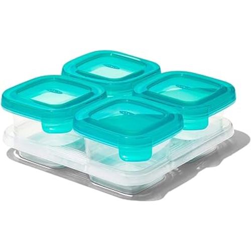 OXO Tot Silicone Baby Food Storage Container, Set of Four, 4oz Containers