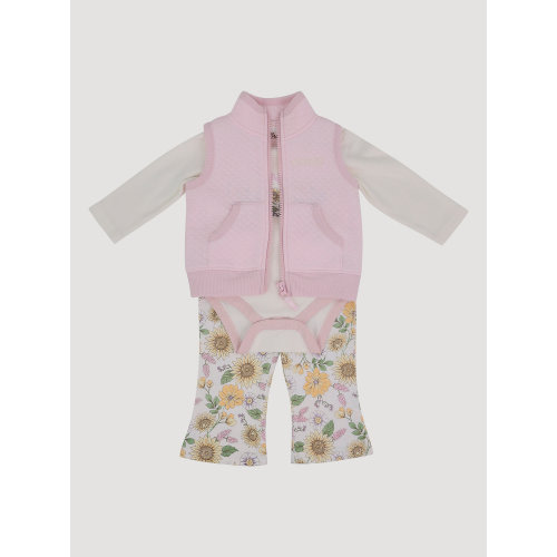 Wrangler Baby Girl Sherpa Vest Set