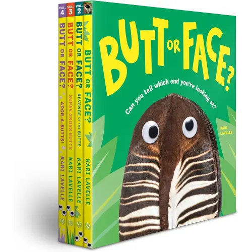 Butt or Face? Books 1-4 Bundle: Hilarious Animal Guessing-Game Books for Kids and Grown-ups!