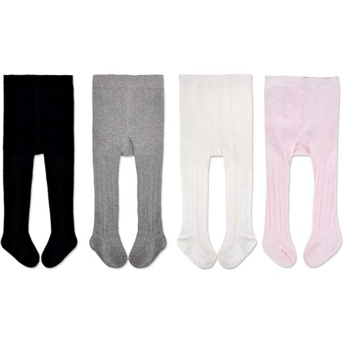 EPEIUS Baby Girl Tights Thick Cable Knit Leggings Stockings Cotton Pantyhose for Newborn Infant Toddler 3/4/5/6 Pack