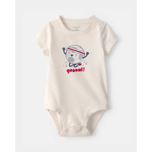 Baby Soccer Ball Graphic Bodysuit - Ivory | Carter's