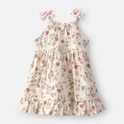 Baby Girl Carter's Floral Sleeveless Dress with Ruffle Hem