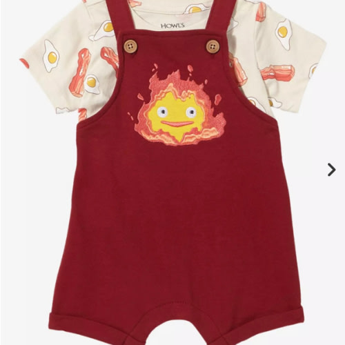 Studio Ghibli Howl's Moving Castle Calcifer Infant Overall Set - BoxLunch Exclusive | BoxLunch