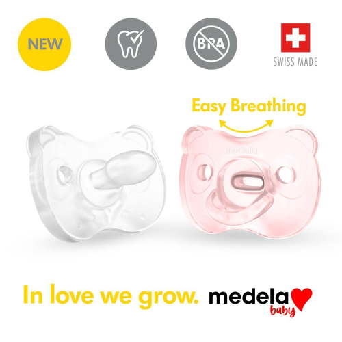 Medela Baby new SOFT SILICONE one-piece Pacifier designed to support baby's natural suckling, BPA free, Lightweight and orthodontic. 0-6 mo Boy 2pk - Walmart.ca