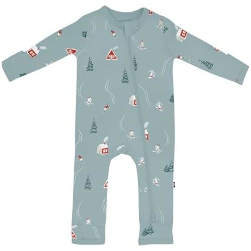 KYTE BABY Unisex Rayon Made From Bamboo Zippered Rompers 0-24 Months
