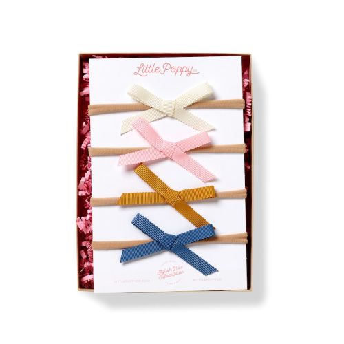 Newborn Ribbon Poppy Bows + Gift Subscription – Little Poppy Co.