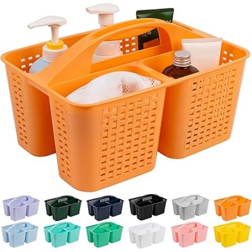 Tiawudi Portable Shower Caddy, Caddy Organizer with Handle, Plastic Shower Basket Hold Soap, Shampoo, Hair Supplies and Beauty Products, Cleaning Supplies Organizer for Home, Dorm, Shelf and Cabinet