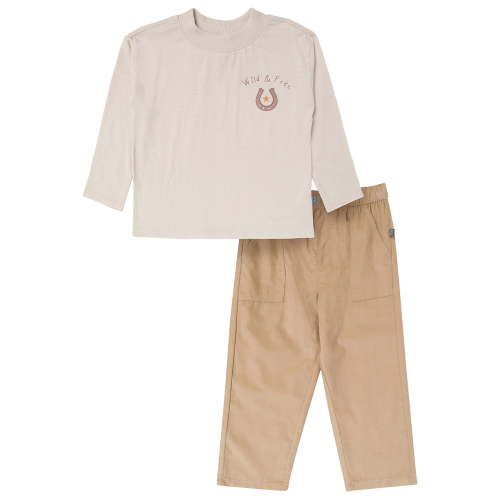 Modern Moments by Gerber Toddler Boy Graphic Tee and Pant Outfit Set, Sizes 12M-5T