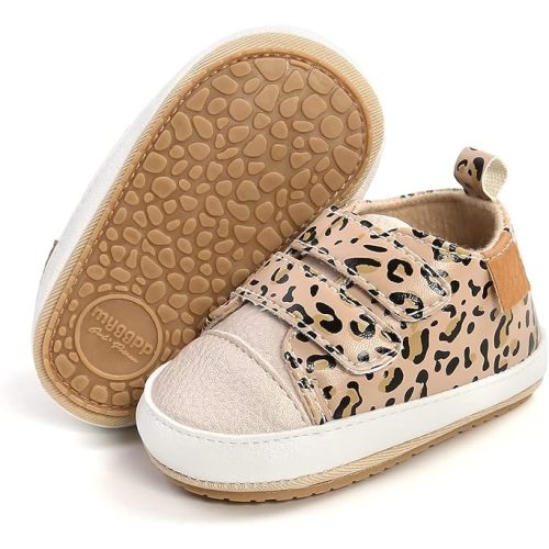 RVROVIC Baby Boys Girls Anti-Slip Sneakers Soft Ankle Boots Toddler First Walkers Newborn Crib Shoes