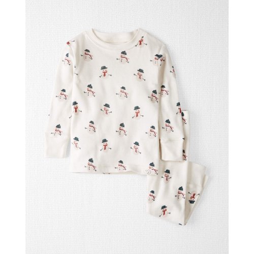 Baby Organic Cotton Snowman Print Pajamas - Little Planet | Carter's