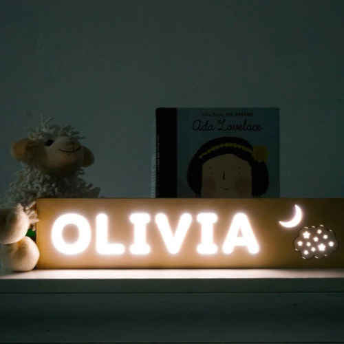 Night Light with Stars and Moon