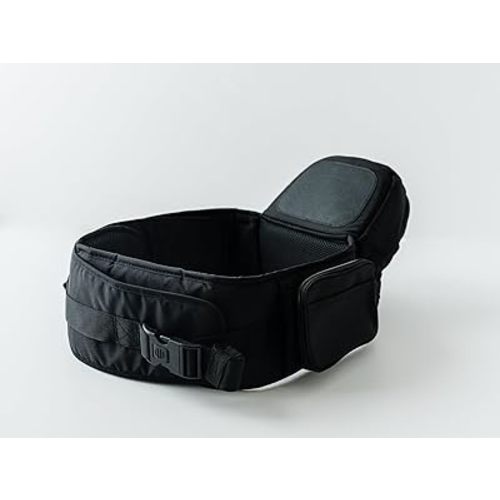 Black/Gold Carrier + Extender Bundle. The Only Safety Certified Hip Seat Baby Carrier - As Seen On Shark Tank-Adjustable, Machine Washable, Ergonomic Newborn + Toddler + Child Carrier